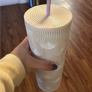 White boho Starbucks Cup!